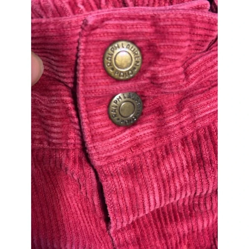 Ralph Lauren girls 3/3T dark pink flare corduroy cotton pants